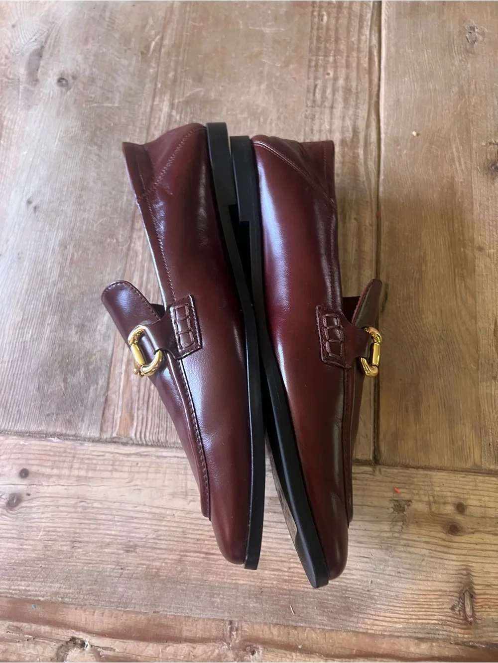 Jeffrey Campbell Men’s Burgundy Leather Bit Loafers